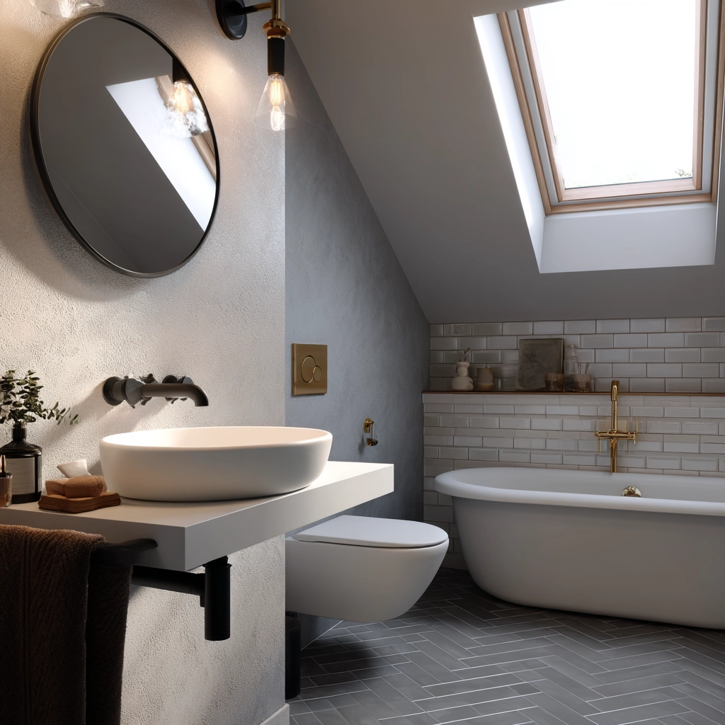 Small Attic Bathroom 8