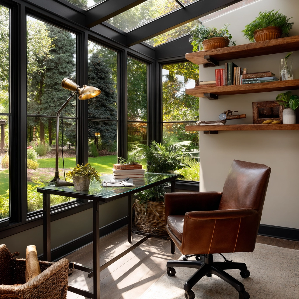 Sunroom Office Ideas 13