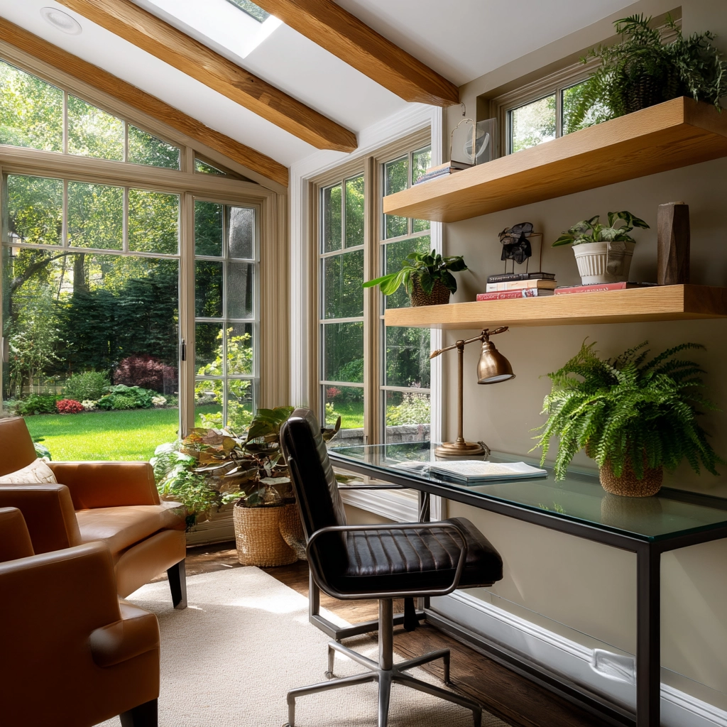 Sunroom Office Ideas 16