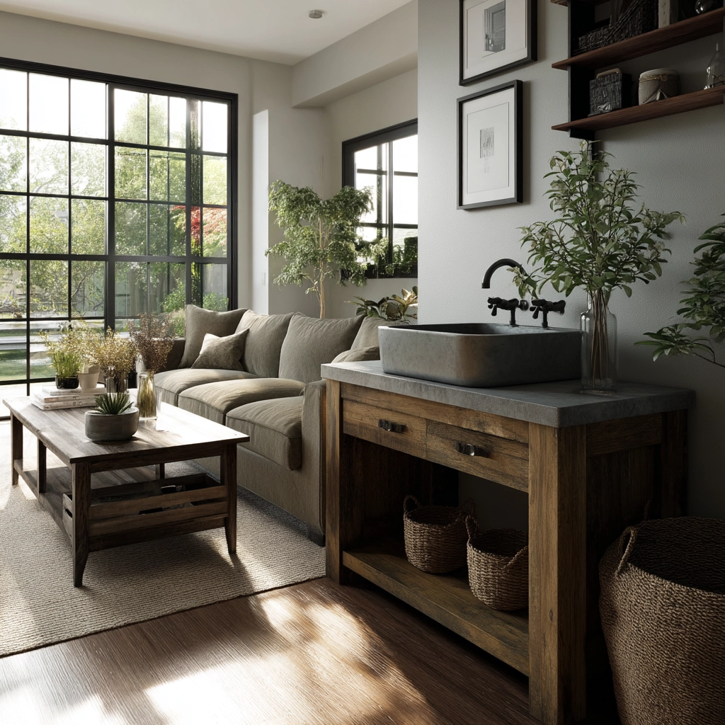 Wash Basin Ideas In Living Room 34