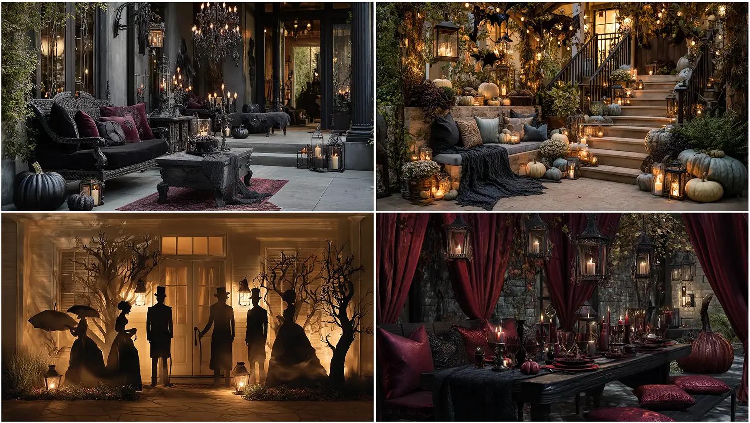 20 Chic and Eerie Sophisticated Halloween Patio Decor Ideas
