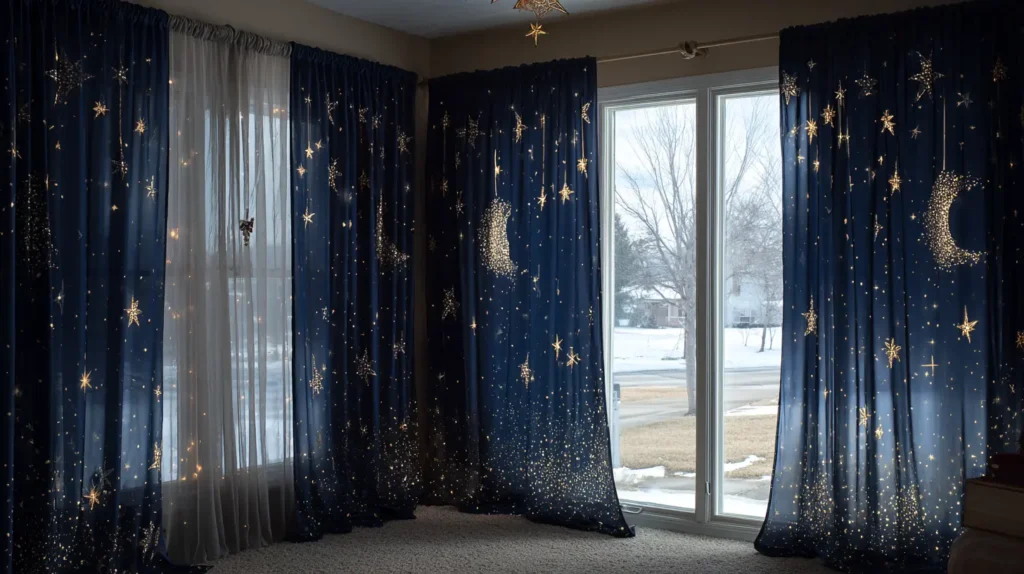 Celestial Dreams with Starry Blackout Curtains