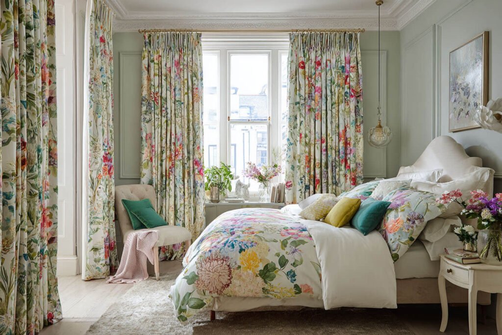 Girls Bedroom Curtains Ideas - Enchanted Forest with Floral Prints