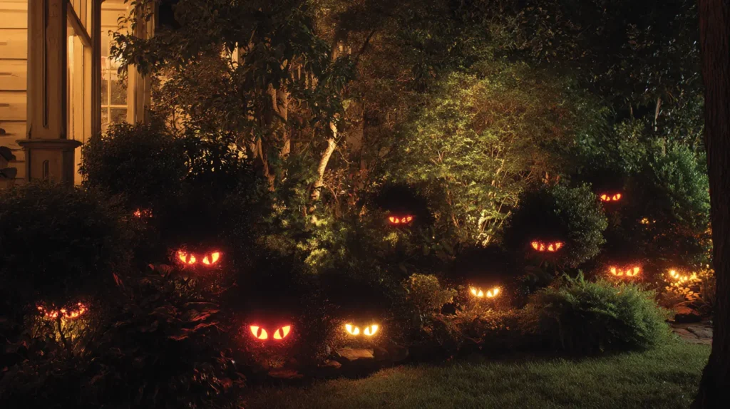 Glowing Eyes in the Bushes