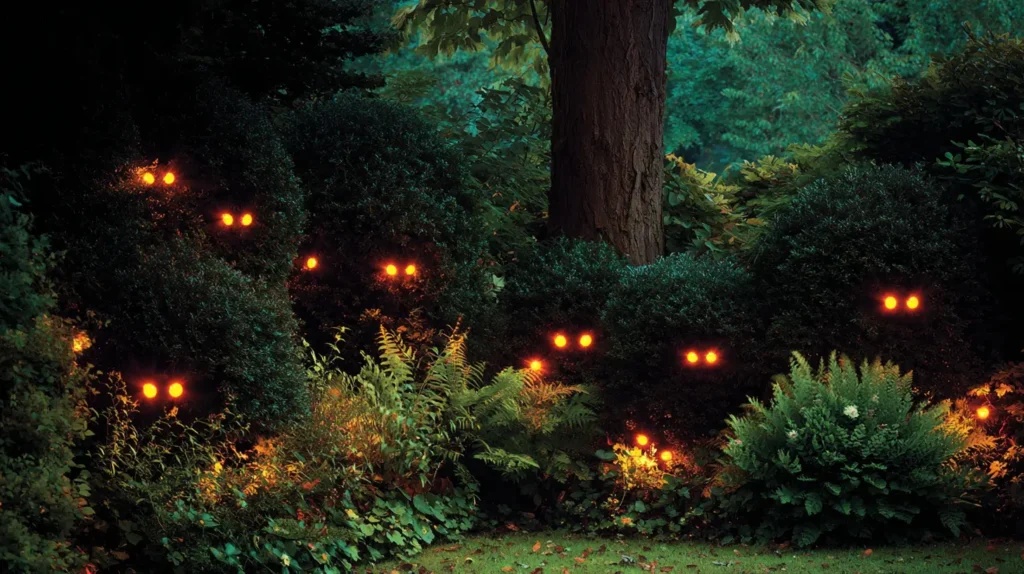 Glowing Eyes in the Bushes