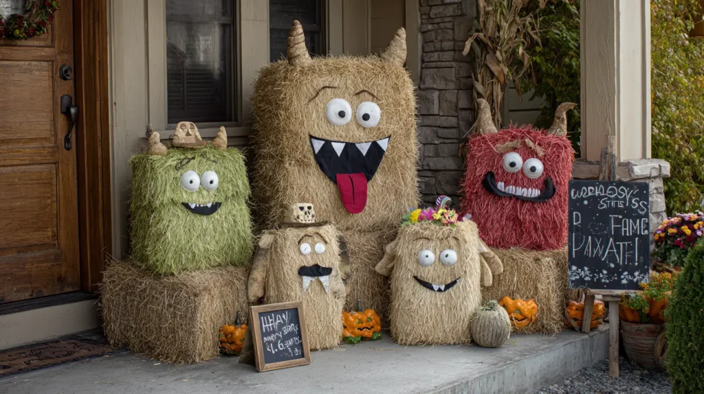 Hay Bale Monster Family