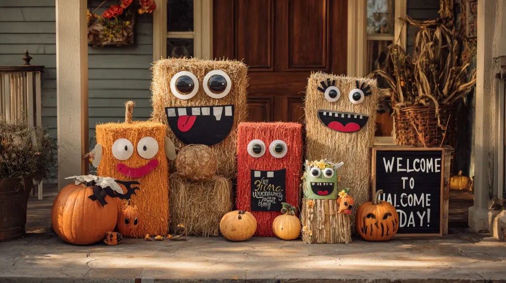 Hay Bale Monster Family