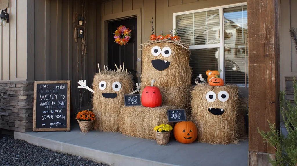 Hay Bale Monster Family