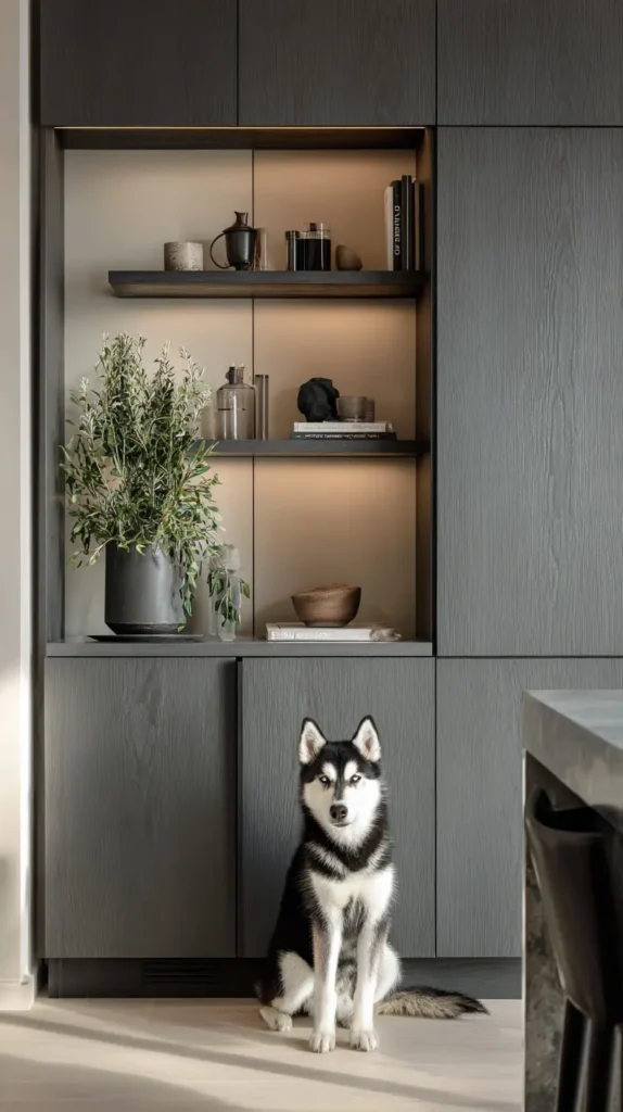 Modern Minimalist Grey Cabinet
