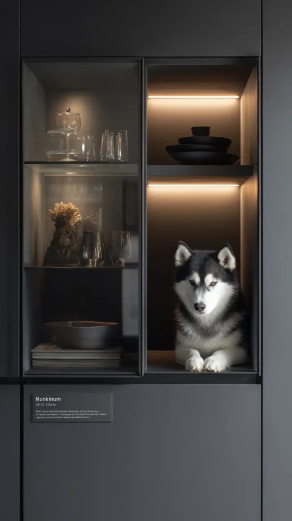 Modern Minimalist Grey Cabinet