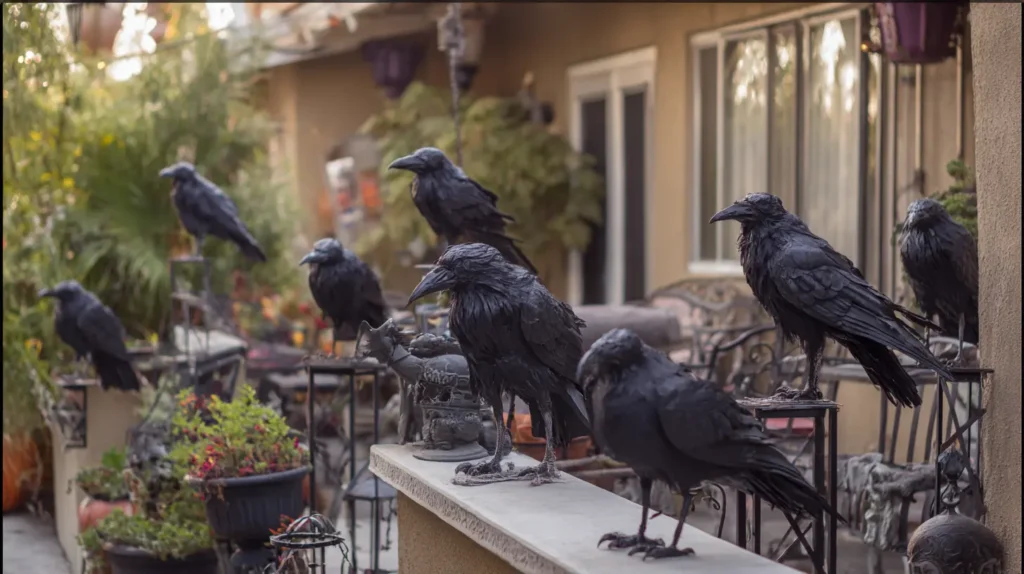 Ominous Raven Perches