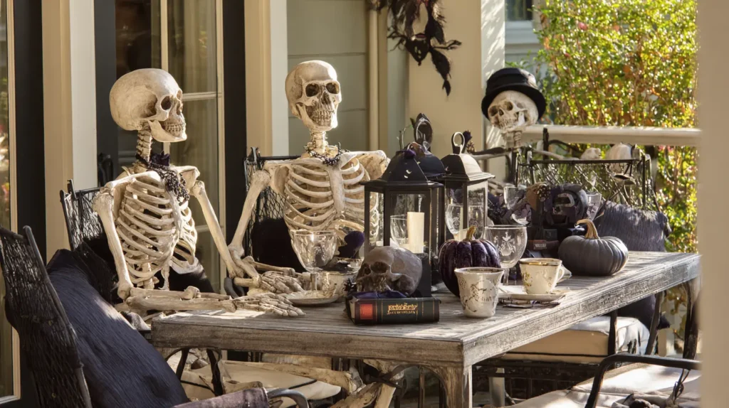 Skeleton Soiree Artfully Posed Skeletons & Elegant Settings