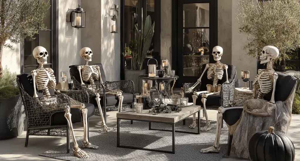 Skeleton Soiree Artfully Posed Skeletons & Elegant Settings