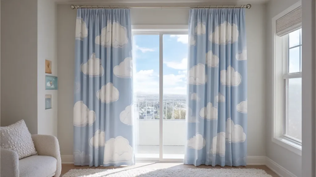 Sweet Dreams with Cloud-Patterned Curtains
