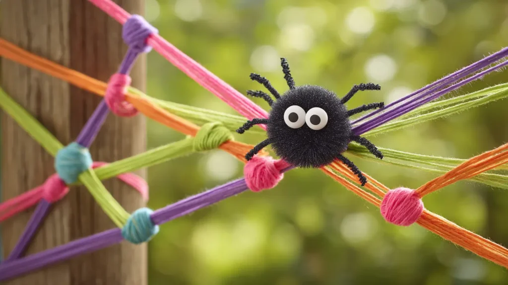 The Colorful Yarn Spiderweb Corner