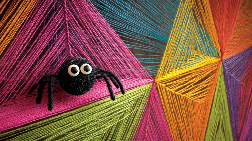 The Colorful Yarn Spiderweb Corner
