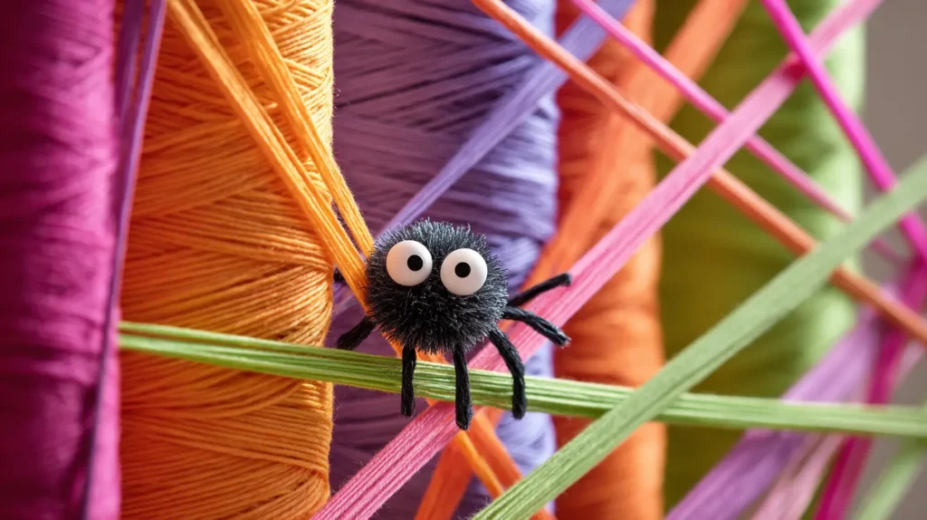 The Colorful Yarn Spiderweb Corner