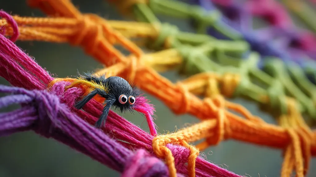 The Colorful Yarn Spiderweb Corner