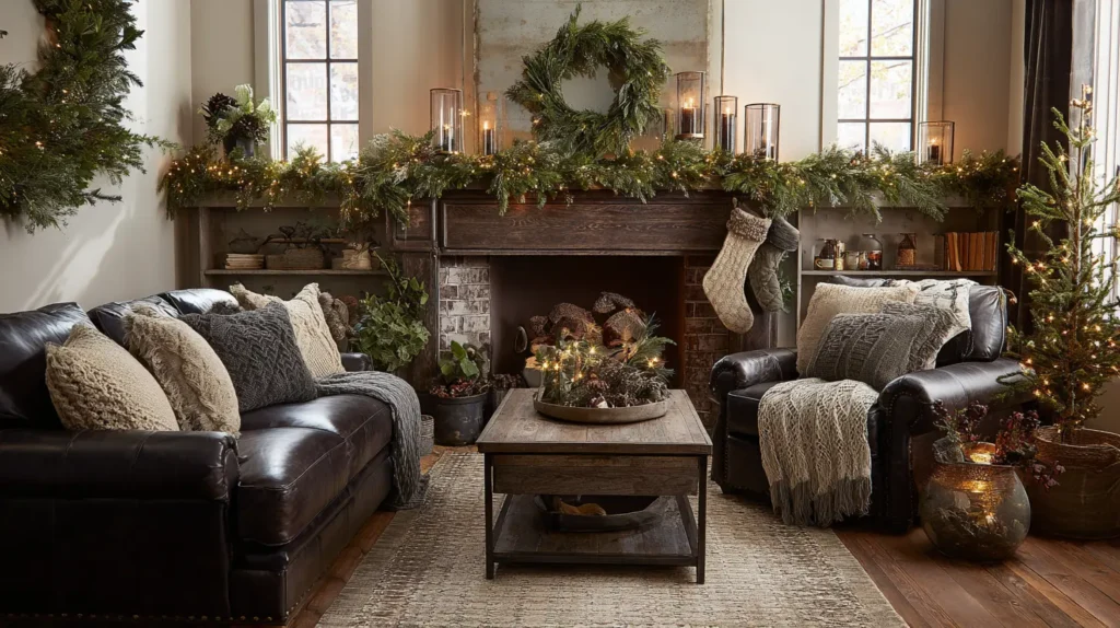 The Enchanting Mantel with Lush Pine Garland