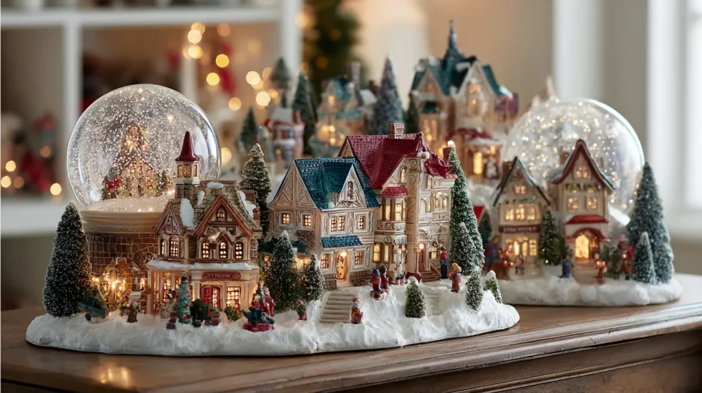 Whimsical Charm with a Snowball Lantern and Village