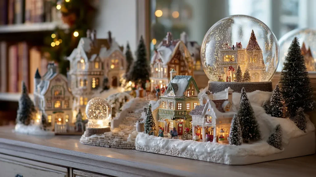 Whimsical Charm with a Snowball Lantern and Village