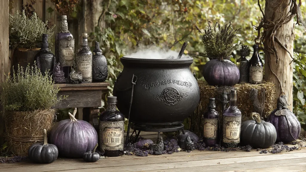 Witch's Brew Station Cauldrons & Smokey Effects