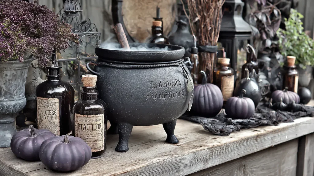 Witch's Brew Station Cauldrons & Smokey Effects