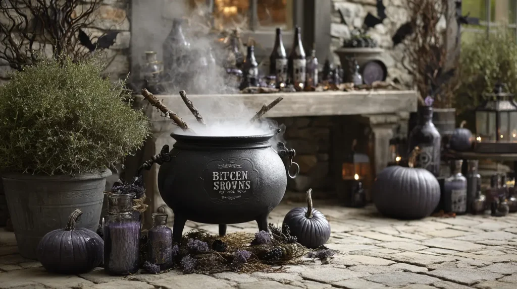 Witch's Brew Station Cauldrons & Smokey Effects