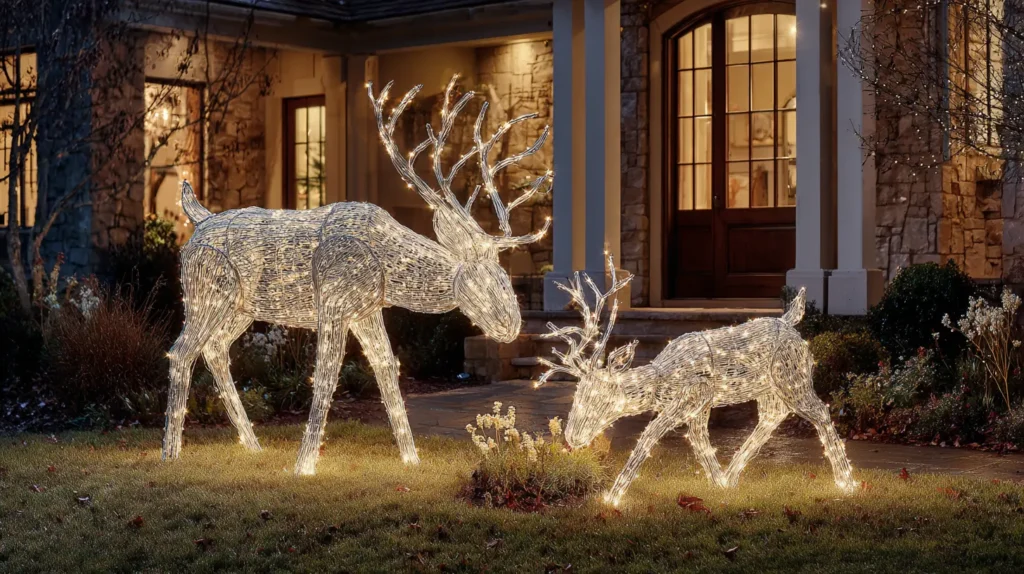 A Majestic, Grazing Reindeer Scene