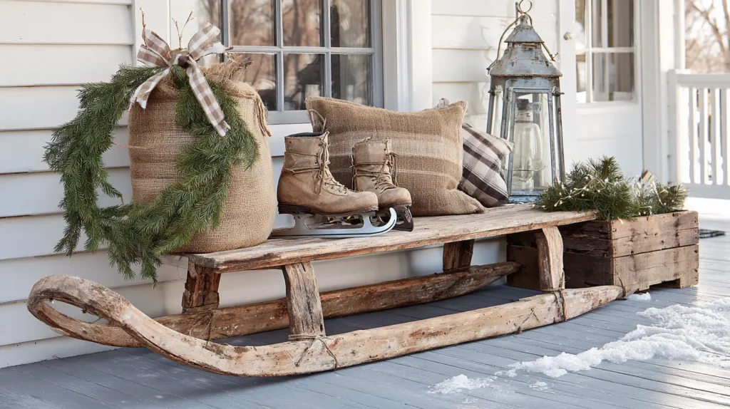 A Nostalgic Vintage Sled Display