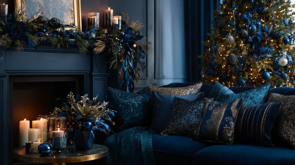 A Pop of Blue (Navy & Gold)