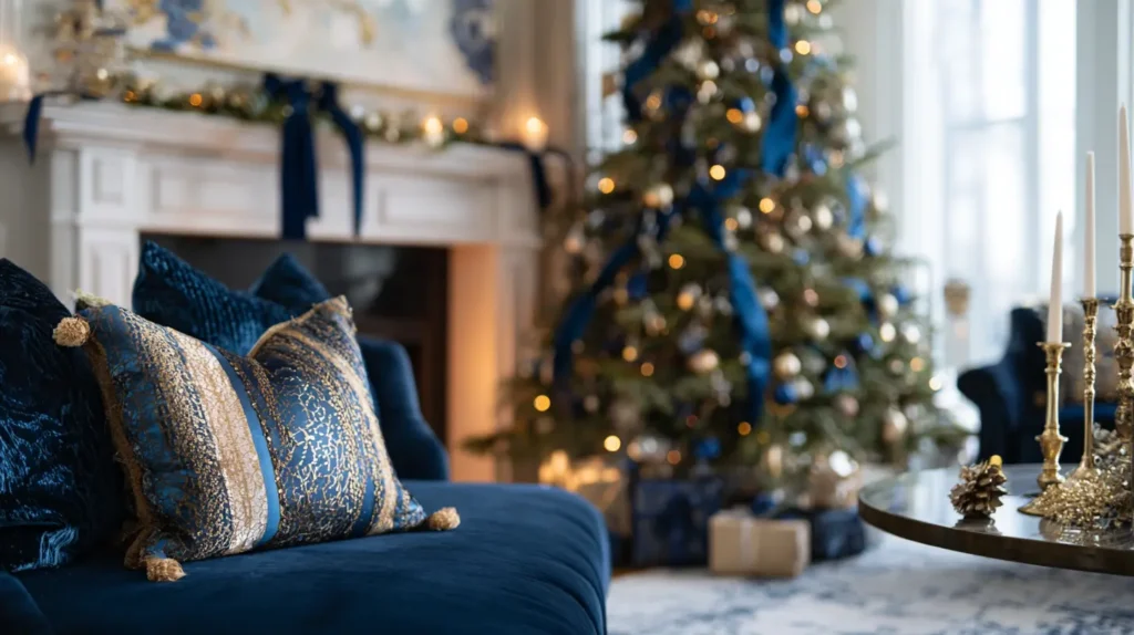 A Pop of Blue (Navy & Gold)