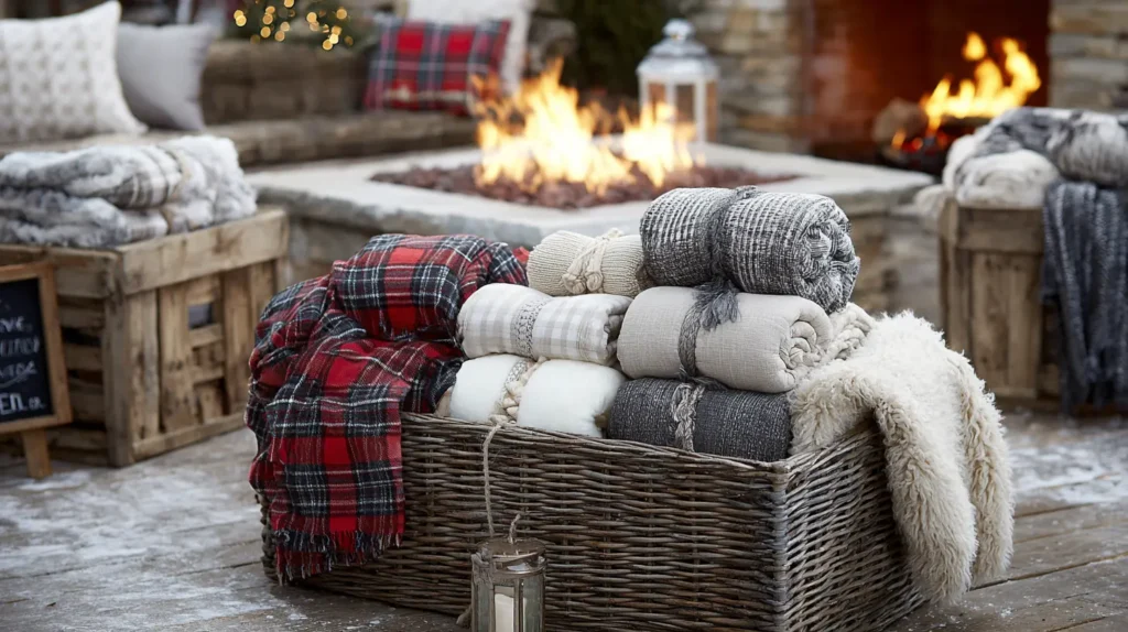 A Warm-Up Station with Blankets