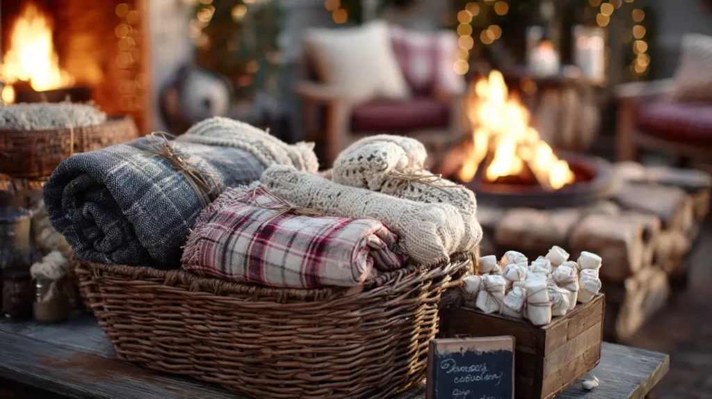 A Warm-Up Station with Blankets