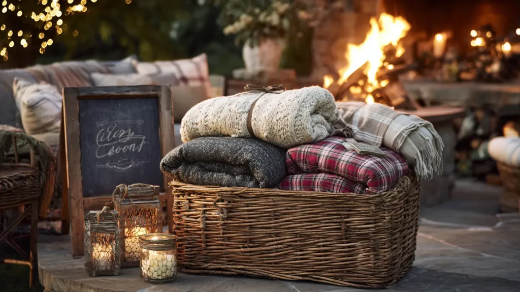 A Warm-Up Station with Blankets