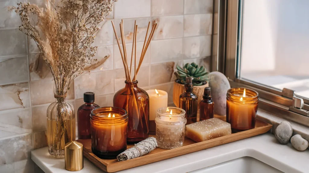 Aromatherapy Corners with Candles and Diffusers