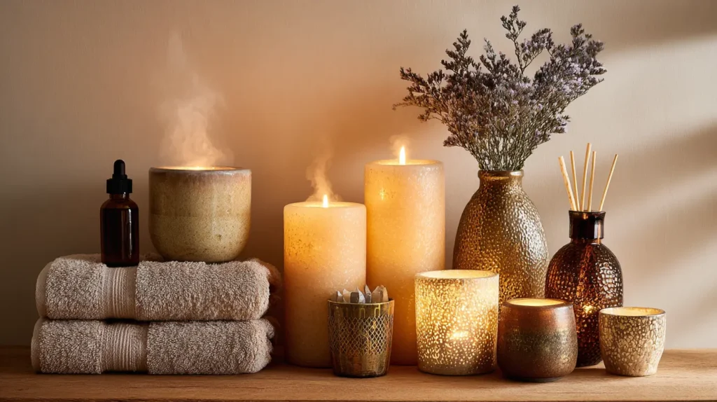 Aromatherapy Corners with Candles and Diffusers