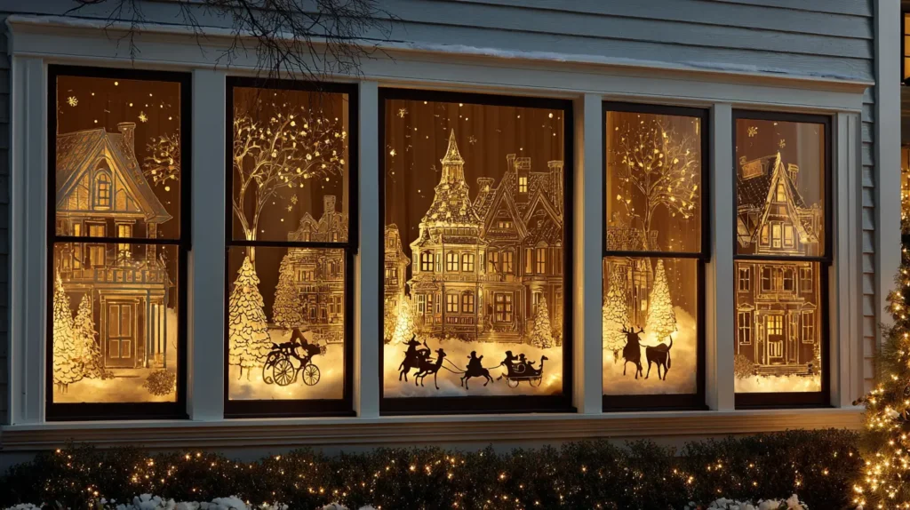 Backlit Holiday Silhouettes for Nighttime Curb Appeal