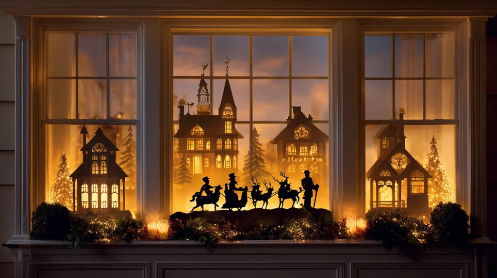Backlit Holiday Silhouettes for Nighttime Curb Appeal