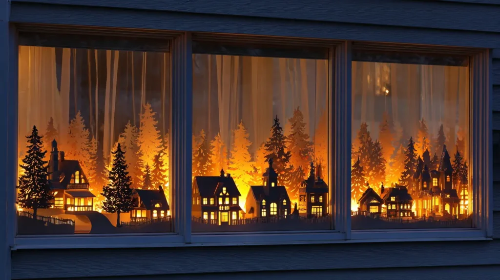Backlit Holiday Silhouettes for Nighttime Curb Appeal