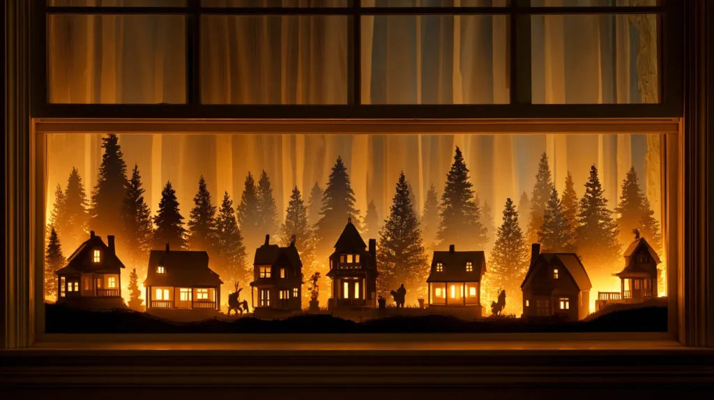Backlit Holiday Silhouettes for Nighttime Curb Appeal
