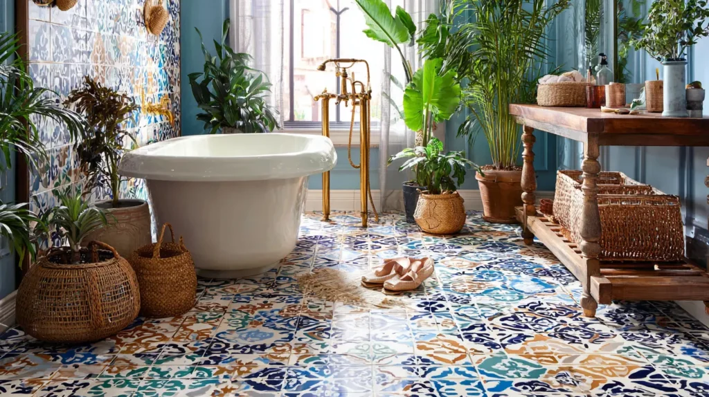 Bold Moroccan Patterned Floor Tiles