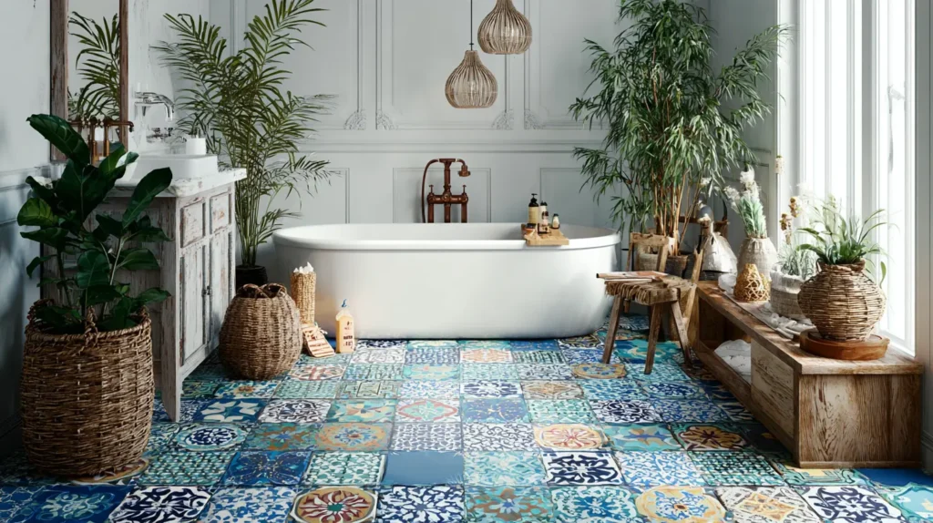 Bold Moroccan Patterned Floor Tiles