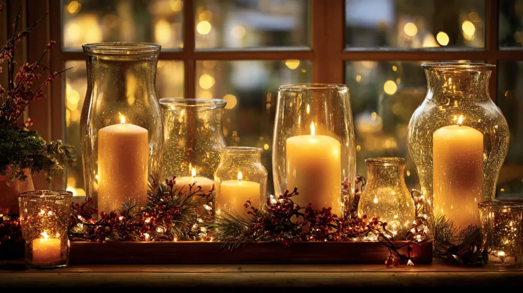 Candlelit Window Displays for Warm Holiday Glow