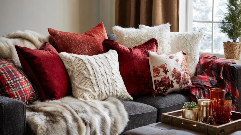 Cozy Christmas Pillow Covers and Textiles