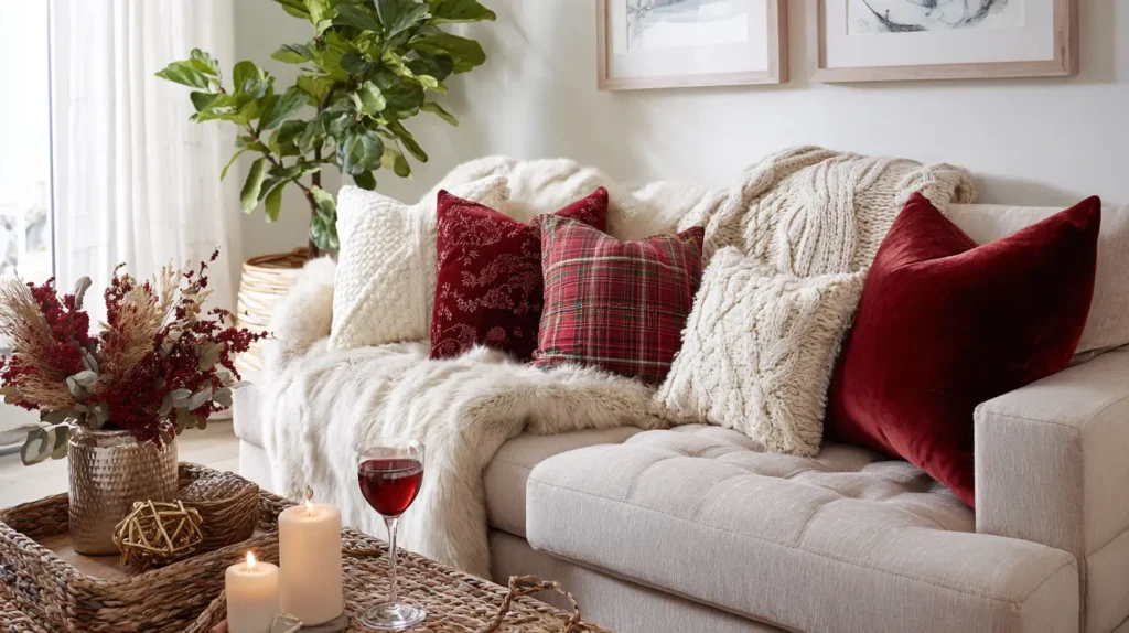 Cozy Christmas Pillow Covers and Textiles