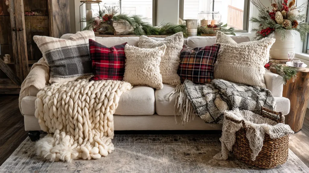 Cozy Plaid & Knit Textile Layers