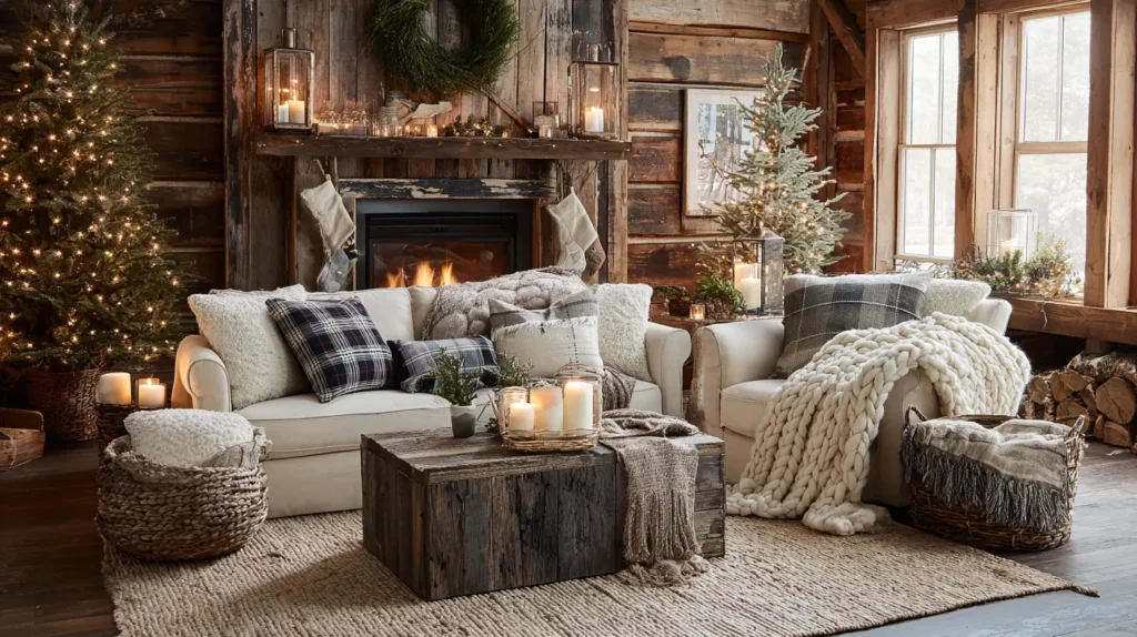 Cozy Plaid & Knit Textile Layers