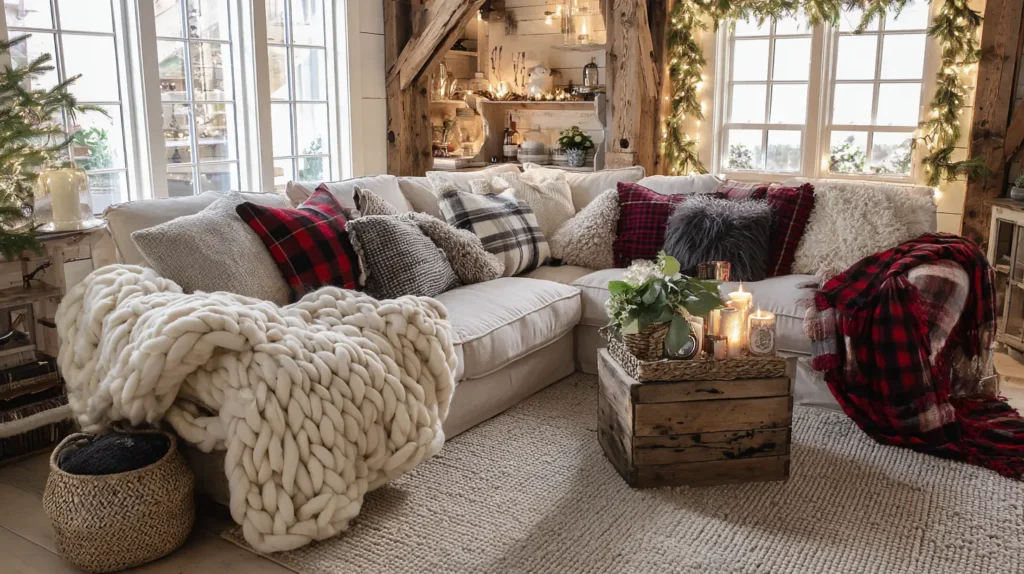 Cozy Plaid & Knit Textile Layers