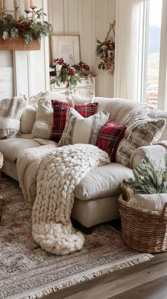 Cozy Plaid & Knit Textile Layers